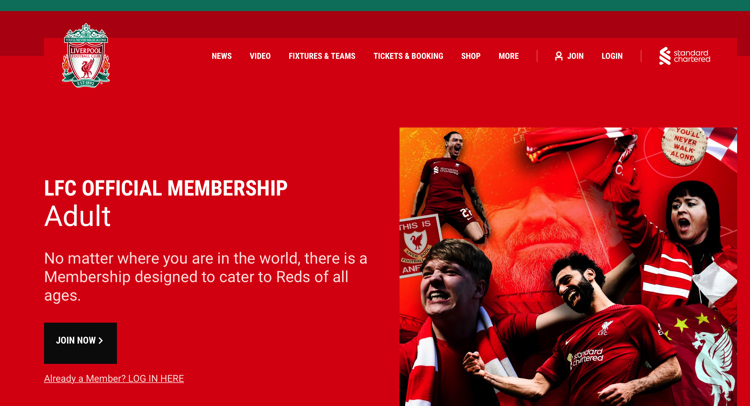 LFC Membership screenshot