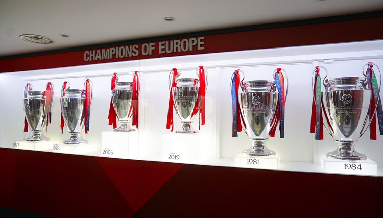 Liverpool Champions of Europe trophy case